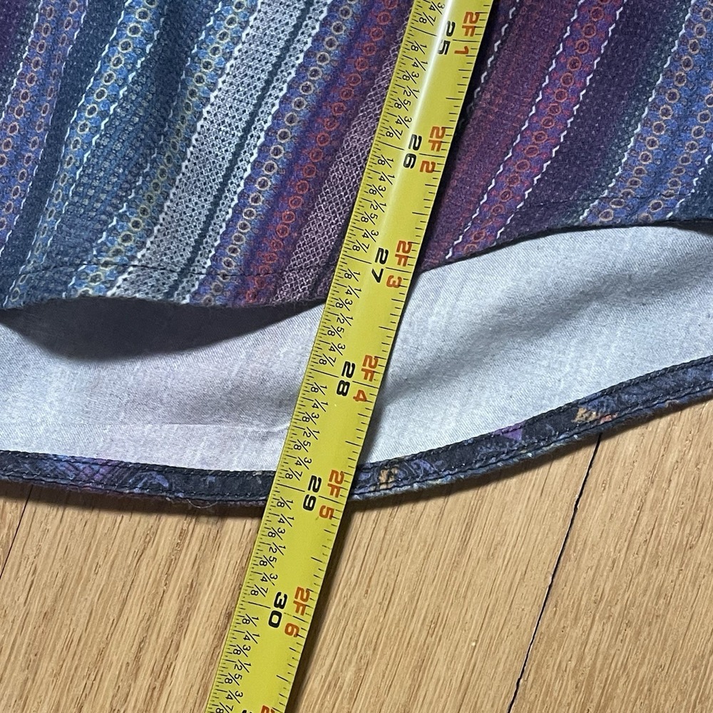 Robert Graham Button Down Shirt Size Multicolor Floral Cuffs Striped Size Medium - Picture 7 of 10